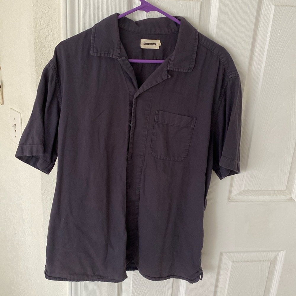 Taylor Stitch Camp Shirt - Navy - Organic Cotton - L